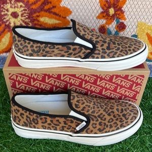 Vans Slip On Surf Suede Leopard Chipmunk Marshmallow WMNS sneakers